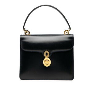 Gucci top handle bag Handbag Navy Blue calfskin leather